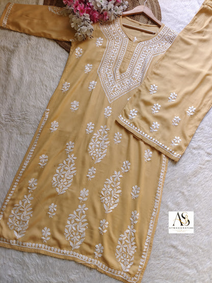 Mahira Chikankari Kurti & Palazzo Set ✨