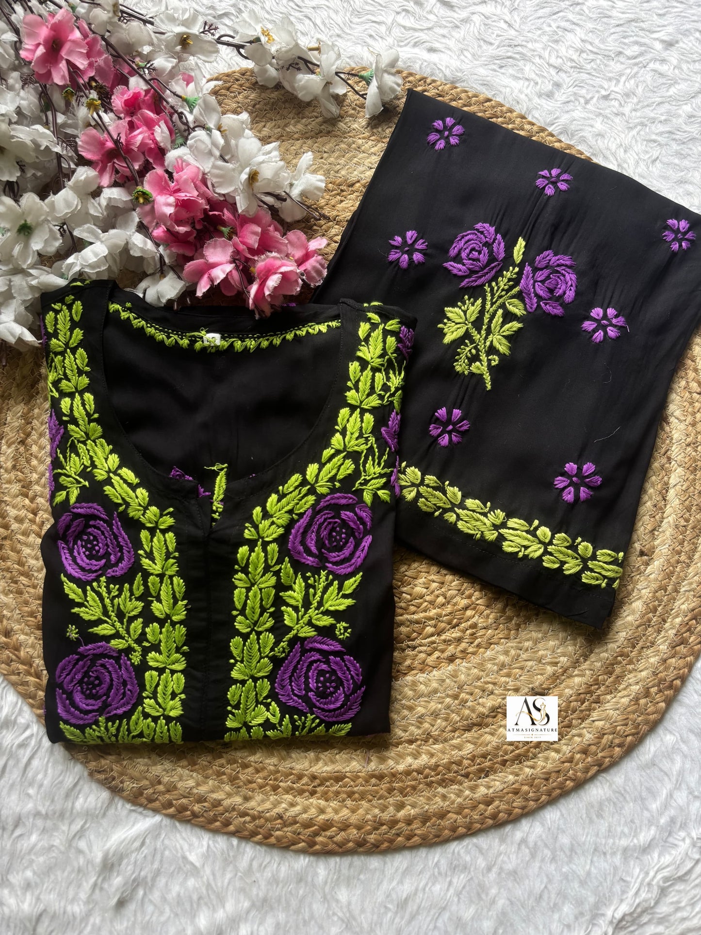✨Nitara Premium Modal Cotton Chikankari Set ✨