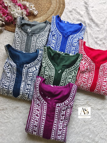 Aanya Chikankari Kurti Palazzo Set