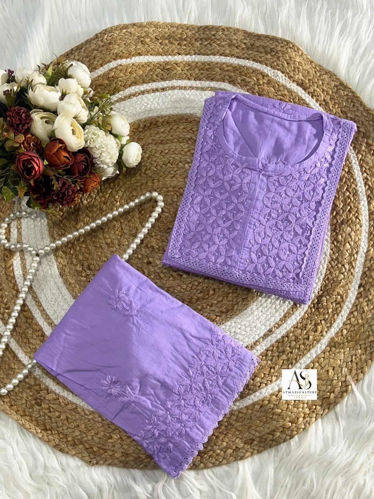 Ira Soft Mal cotton Chikankari Coord Set