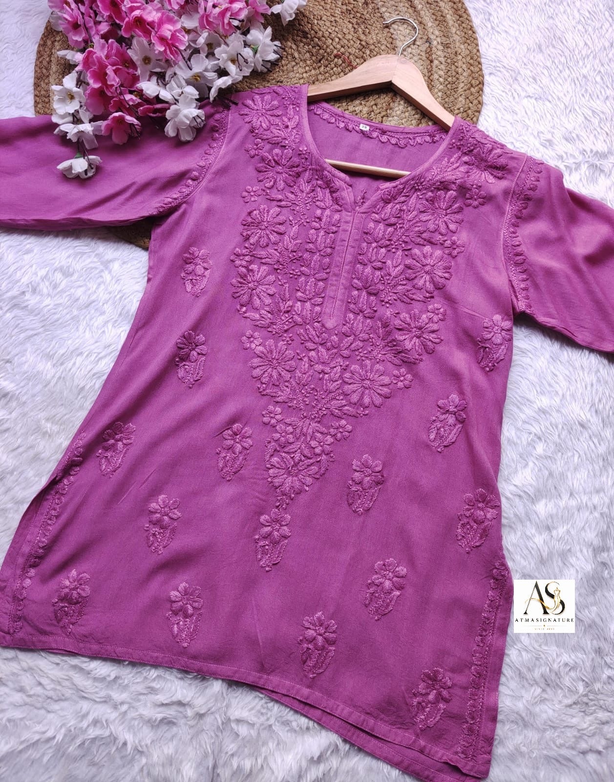 Anya Chikankari Short Top( Buy 2 GET 1 Free)