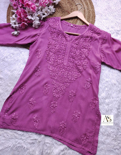 Anya Chikankari Short Top( Buy 2 GET 1 Free)