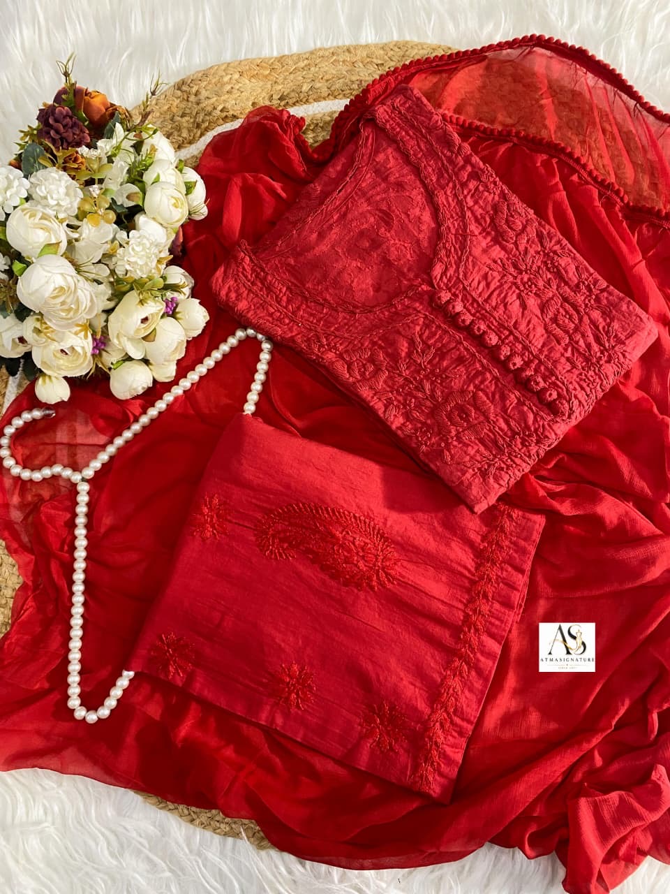 Alana Brasso Cotton Chikankari  Suit Set ✨