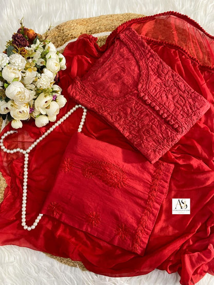 Alana Brasso Cotton Chikankari  Suit Set ✨