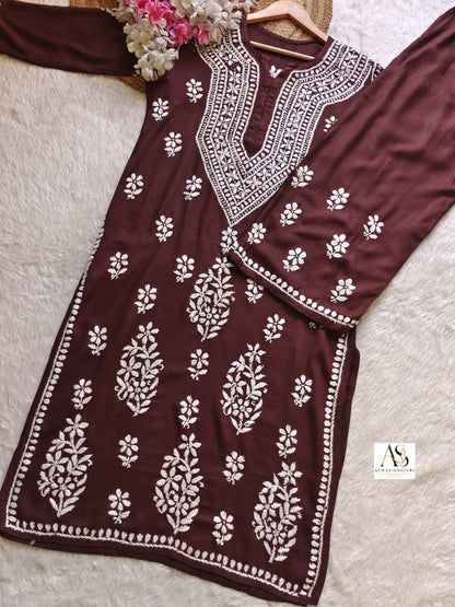 Mahira Chikankari Kurti & Palazzo Set ✨
