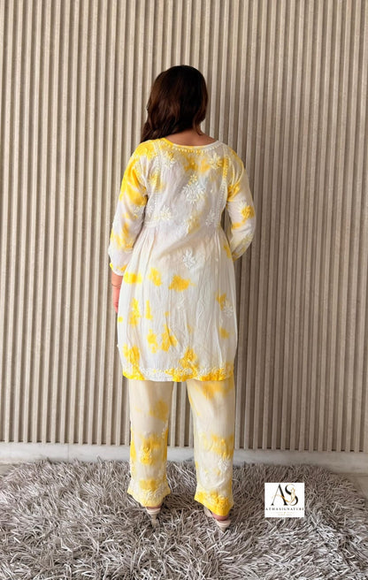 Noor Tye & Dye chikankari Coord Set
