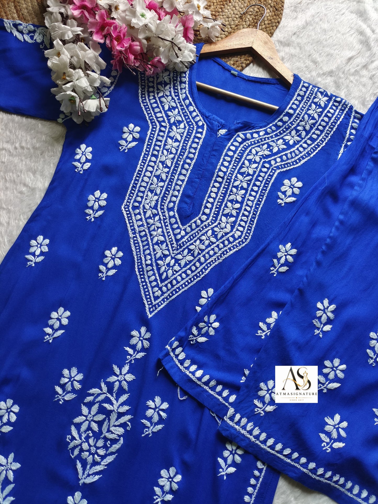 Aanya Chikankari Kurti Palazzo Set