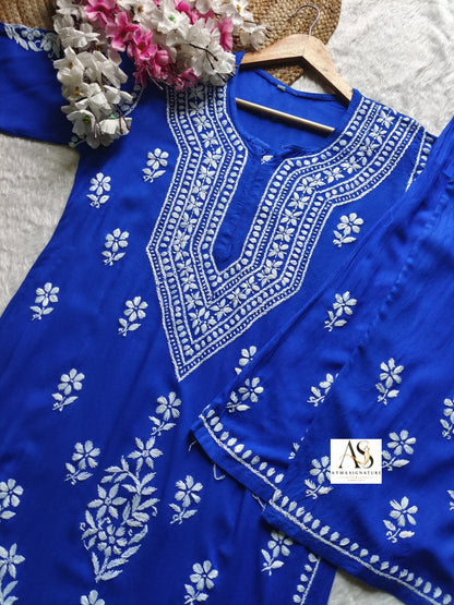 Aanya Chikankari Kurti Palazzo Set