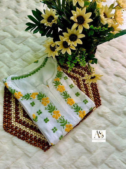 Anjali chikankari kurti