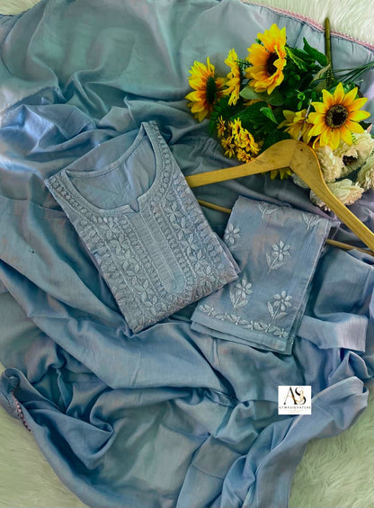 Indira Mal Cotton Chikankari Suit Set