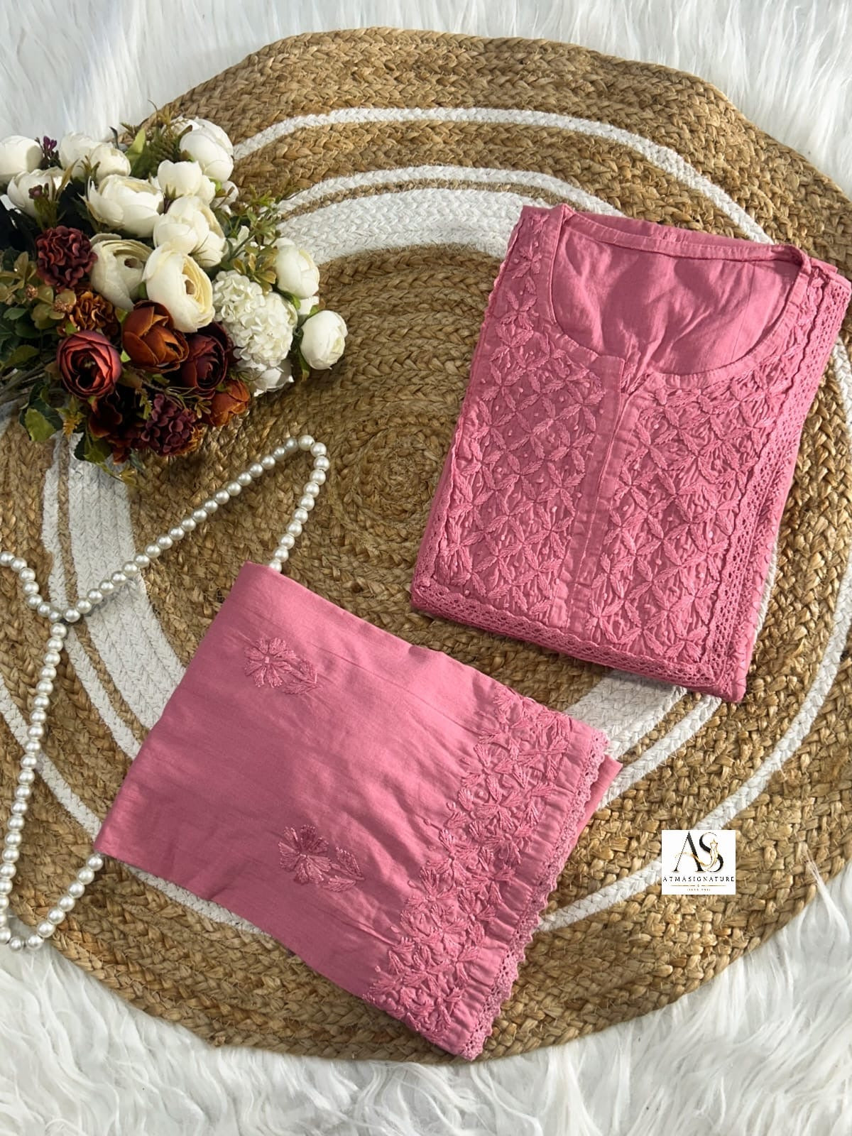 Ira Soft Mal cotton Chikankari Coord Set