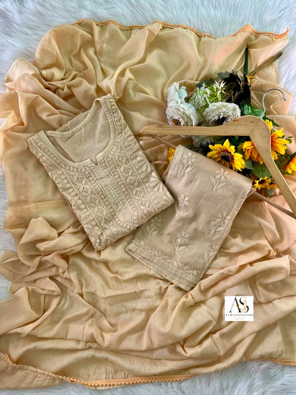Indira Mal Cotton Chikankari Suit Set