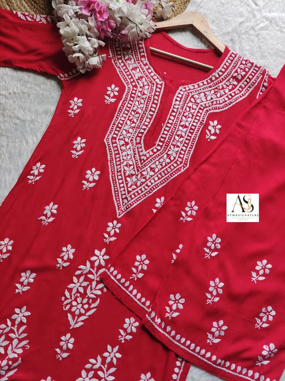 Aanya Chikankari Kurti Palazzo Set