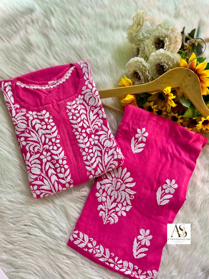 Sana Chikankari Kurti Palazzo Set