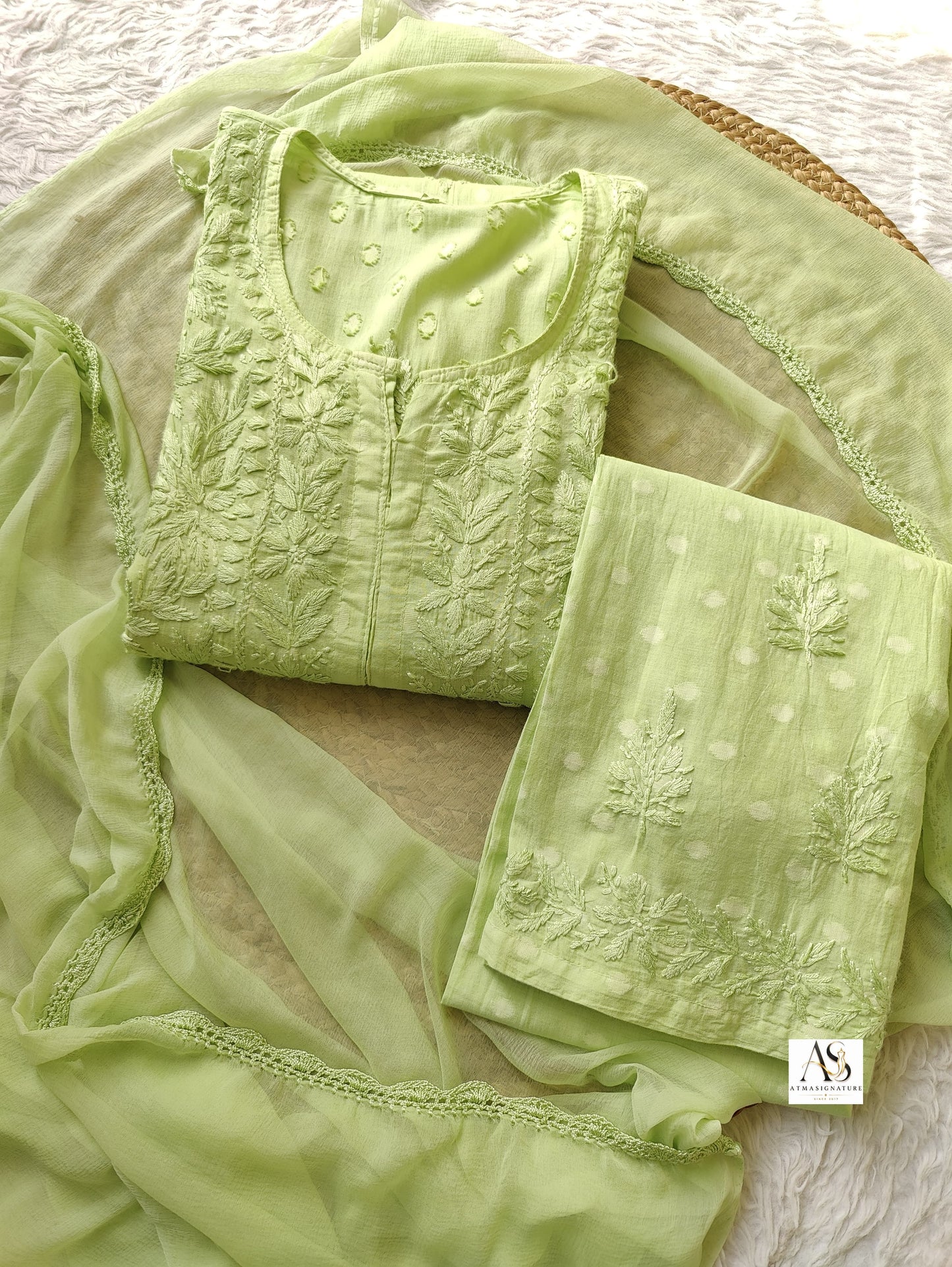 Nila Pastel Chikankari Suit Set