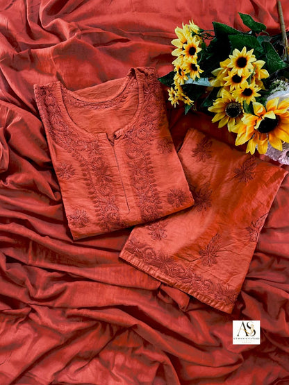 ✨ Sundari Chanderi Silk Set With Cotton Duppata✨