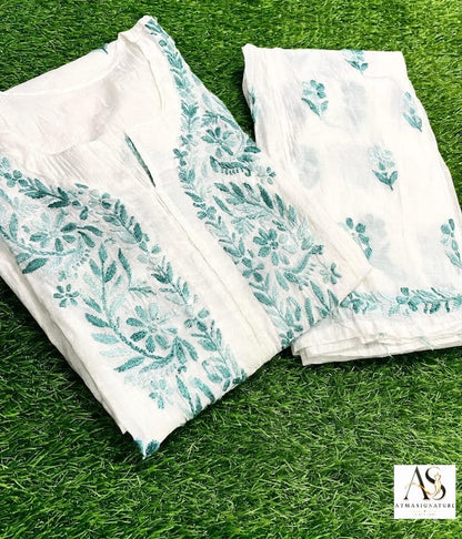 Chanderi kurti palazzo Inner set
