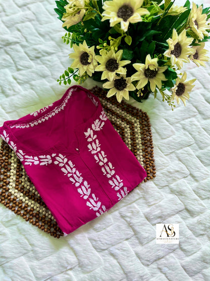 Afsa Chikankari Handworked Kurti