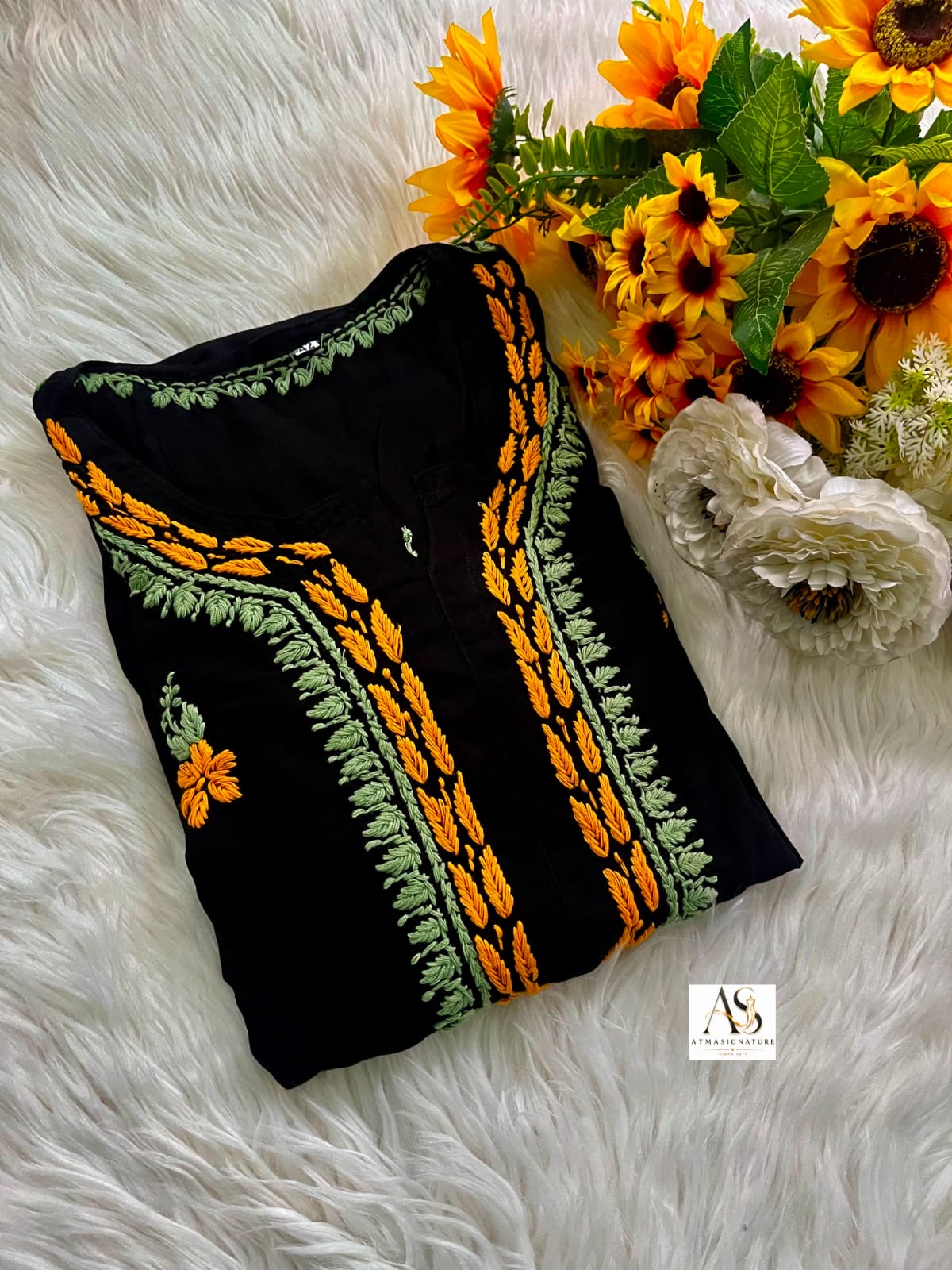 Jasmine Chikankari Multi Thread Kurti