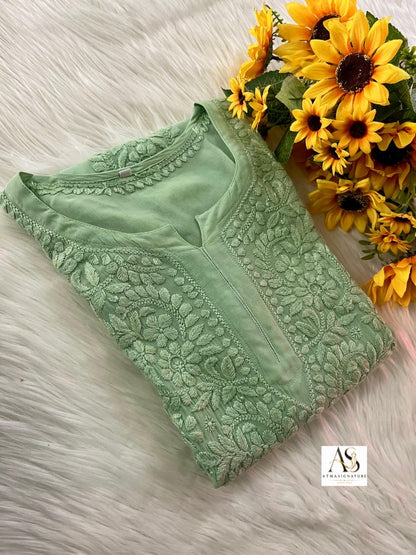 Zuleiha Premium Viscose Georgette Chikankari Kurti