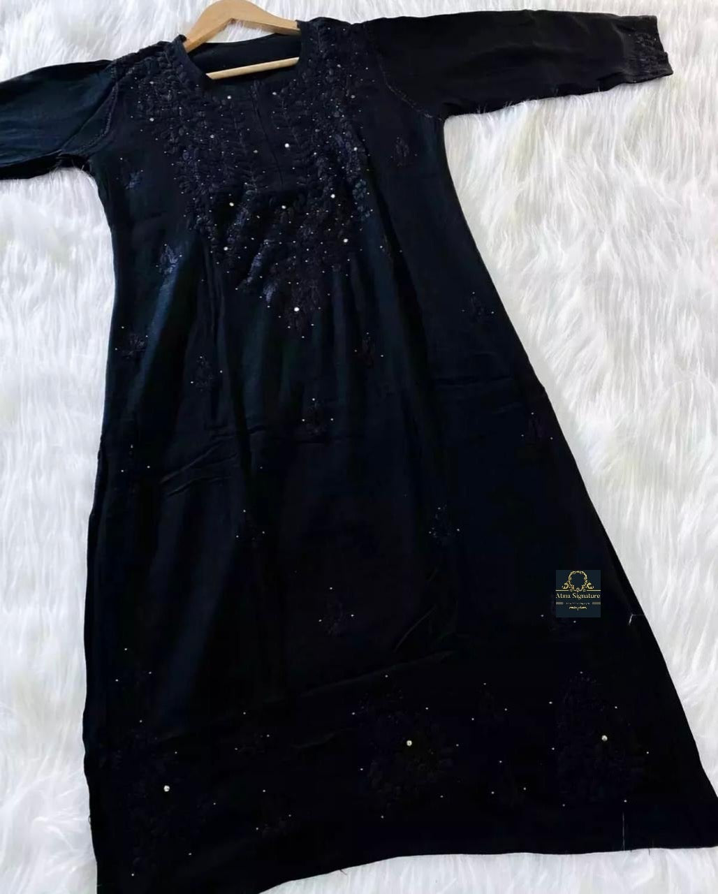 Chikankari & Mukaish handworked kurti