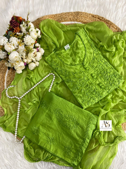 Alana Brasso Cotton Chikankari  Suit Set ✨