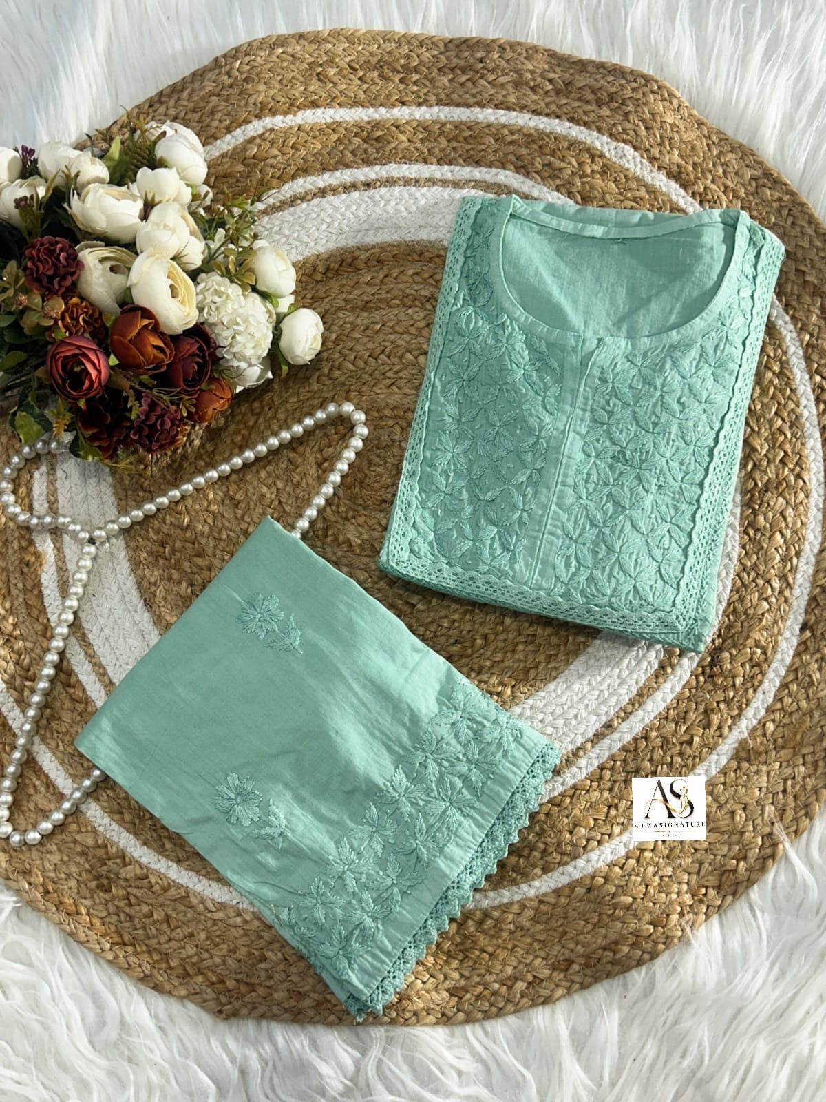 Ira Soft Mal cotton Chikankari Coord Set