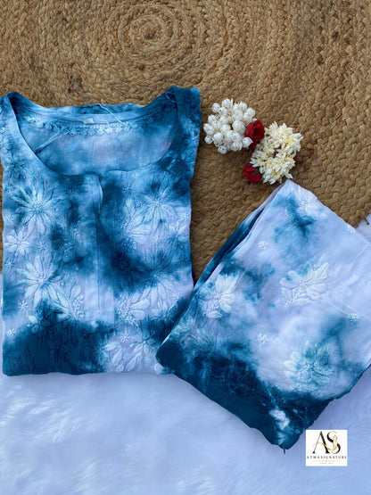 Noor Tye & Dye chikankari Coord Set