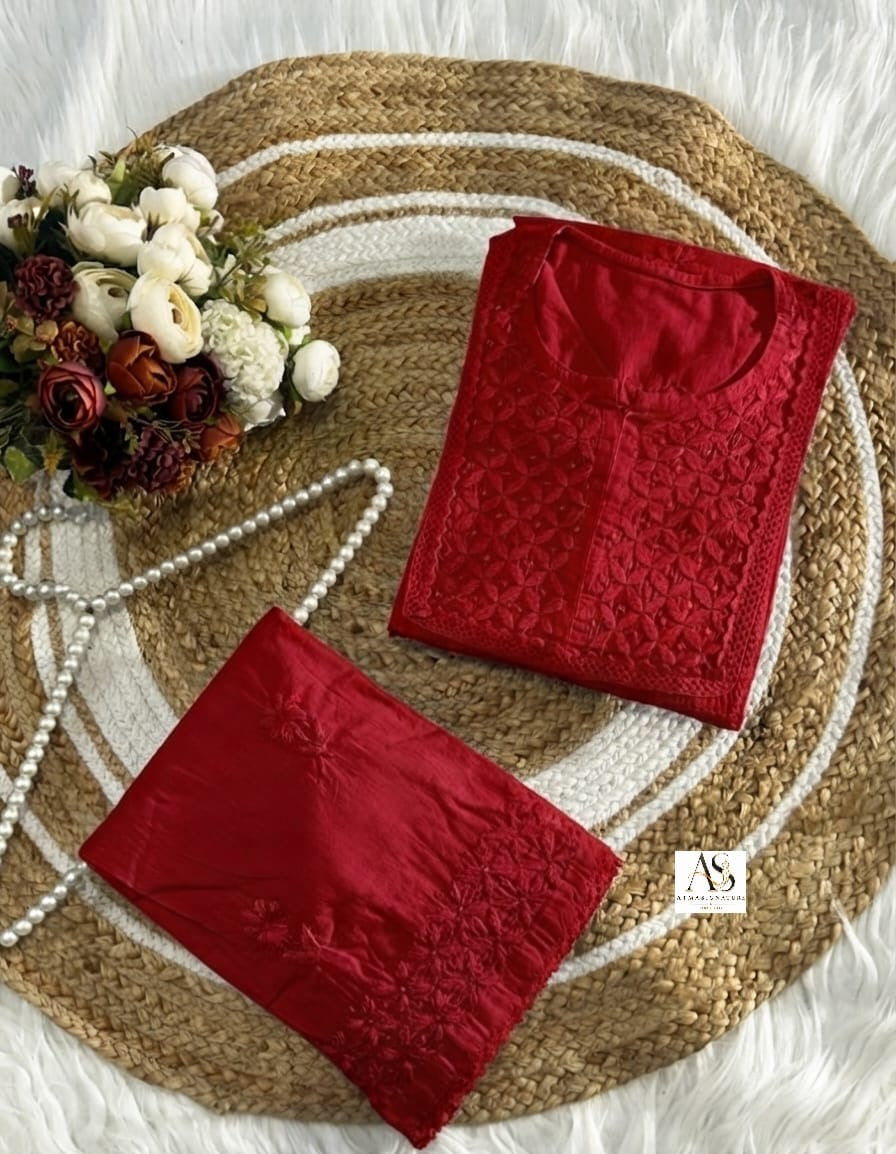 Ira Soft Mal cotton Chikankari Coord Set