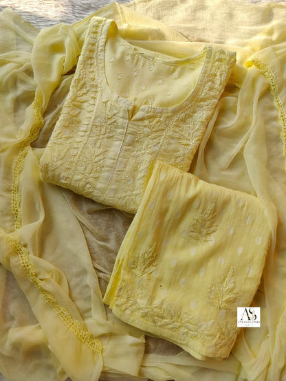Nila Pastel Chikankari Suit Set