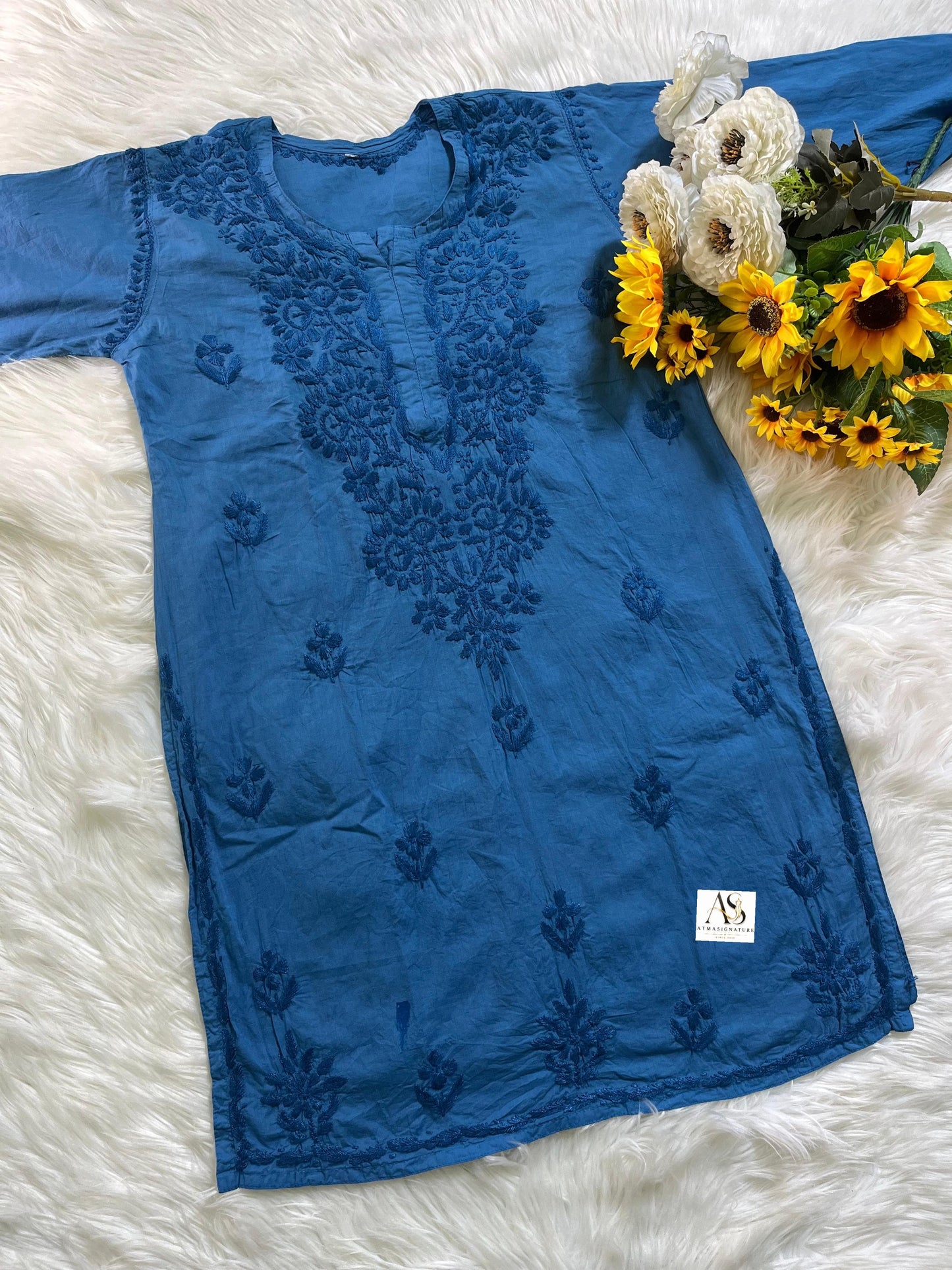 Sahira Soft Cotton Chikankari Short Kurti Suit Set✨