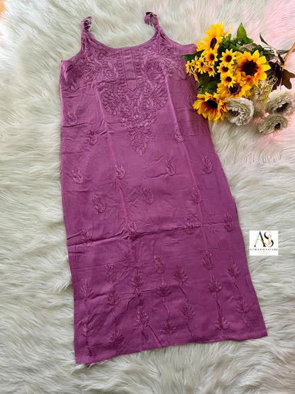 Ruuh Noodle Strap Chikankari Coord Set