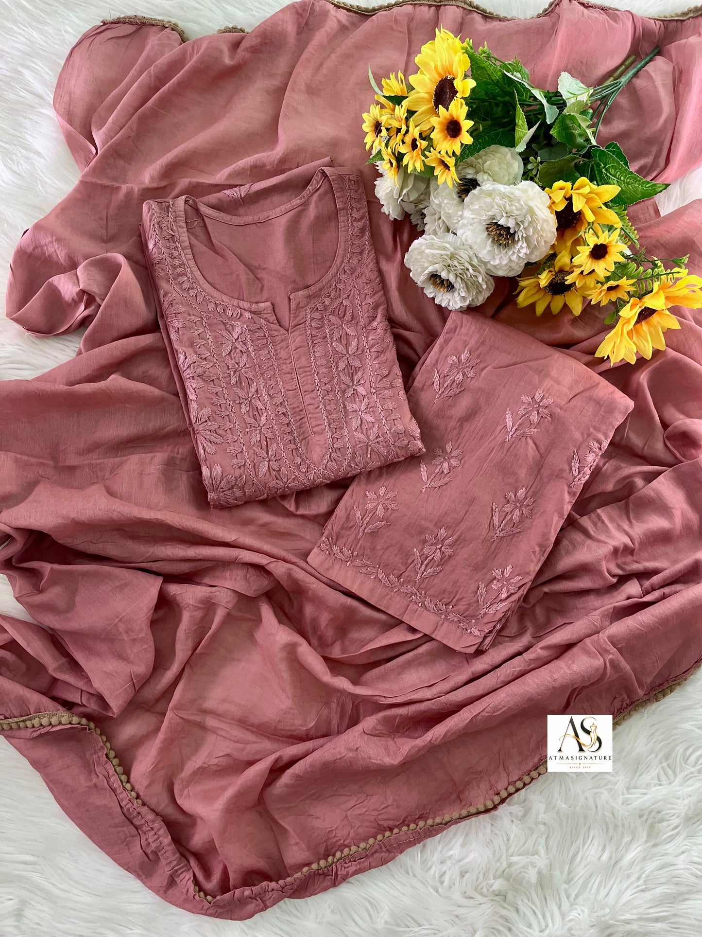 Indira Mal Cotton Chikankari Suit Set
