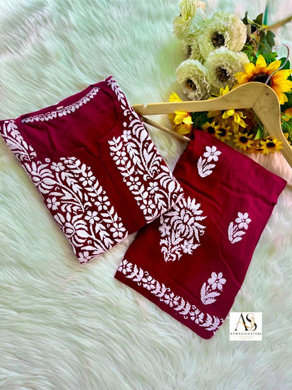 Sana Chikankari Kurti Palazzo Set