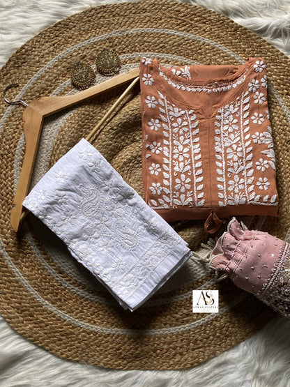 Amina Chikankari Gown With Dori