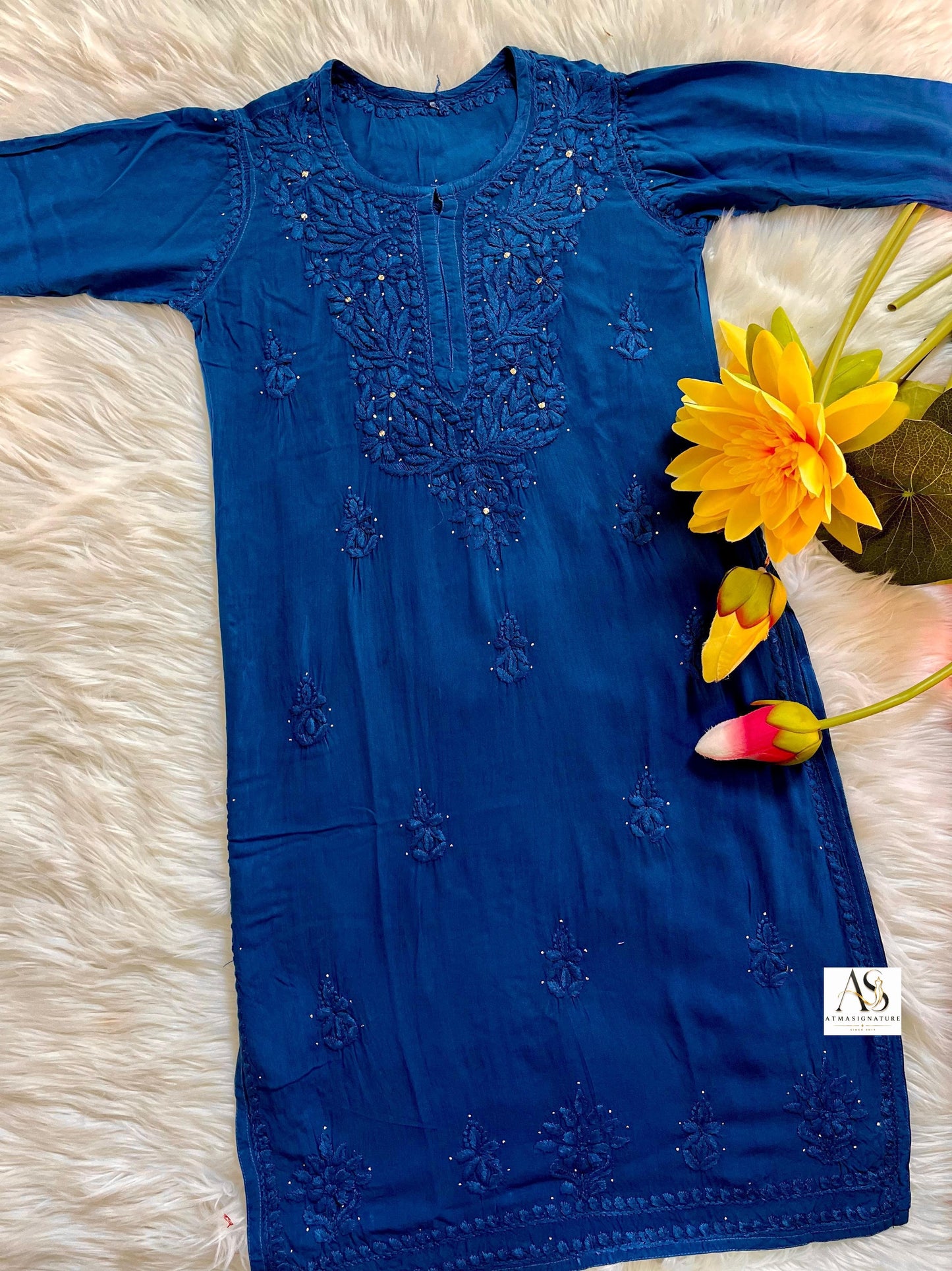 Elegant Chikankari & Mukaish Rayon Set