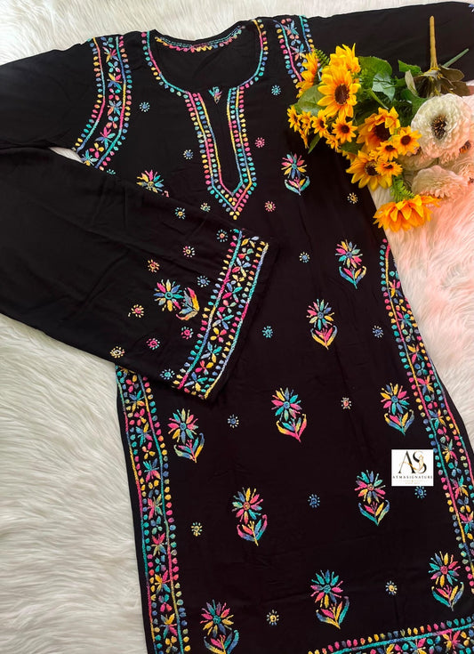 Kajal Chikankari Kurti Palazzo Set