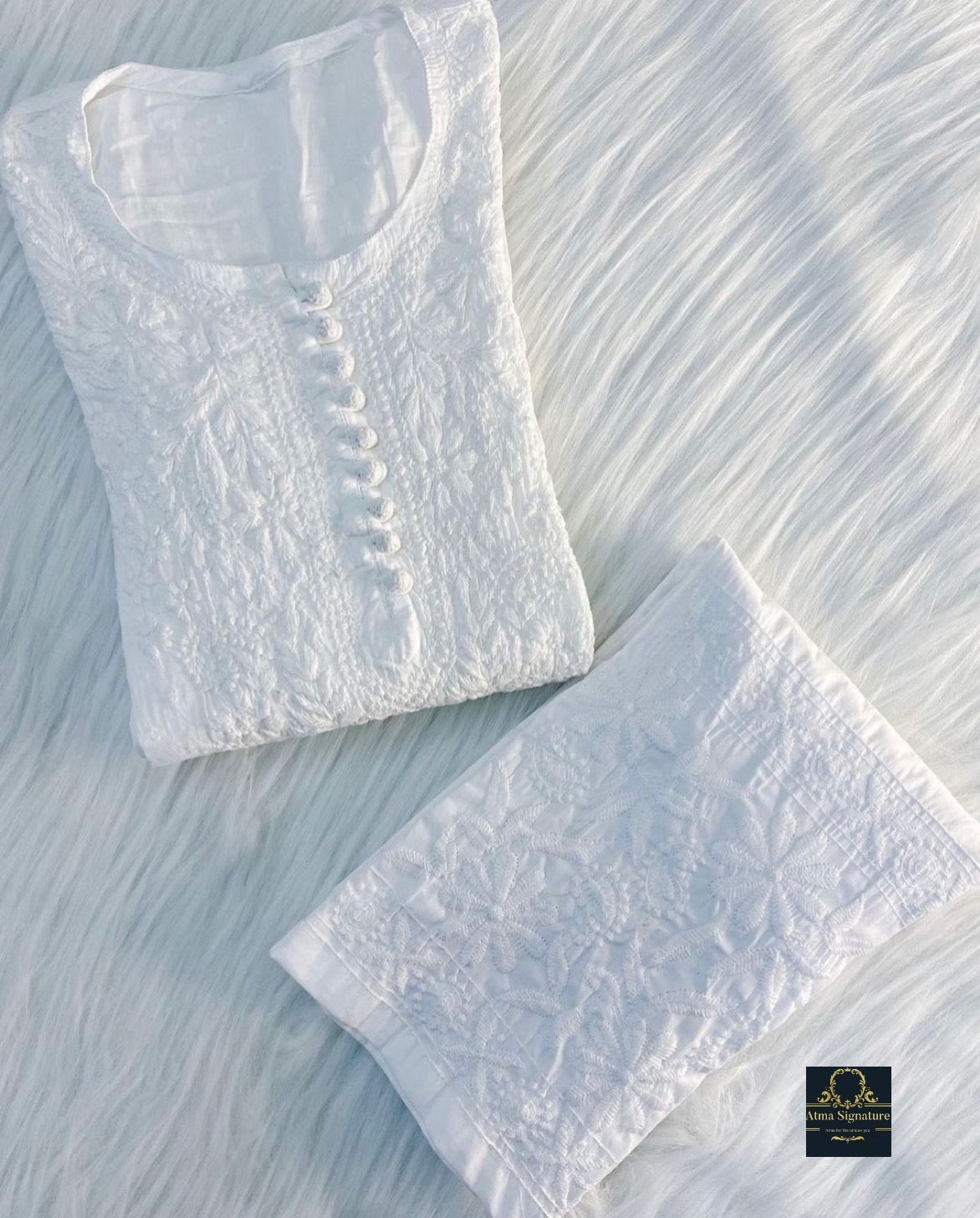 Soft dobby cotton kurti pant set