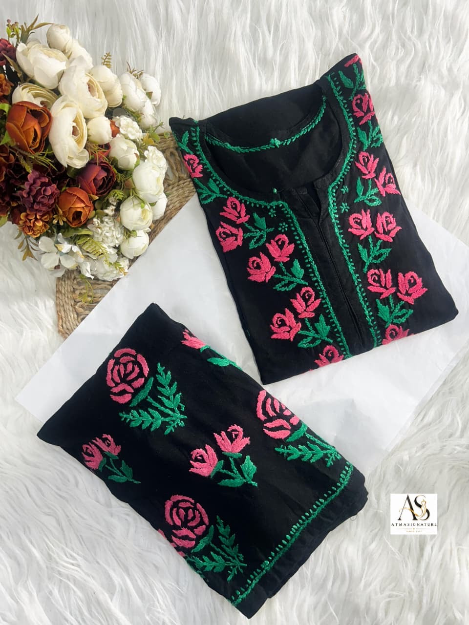 Mumtaz Rayon Chikankari Kurti Palazzo Set