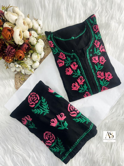 Mumtaz Rayon Chikankari Kurti Palazzo Set