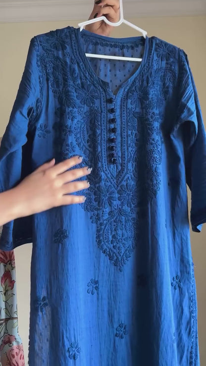 Soft dobby cotton kurti pant set